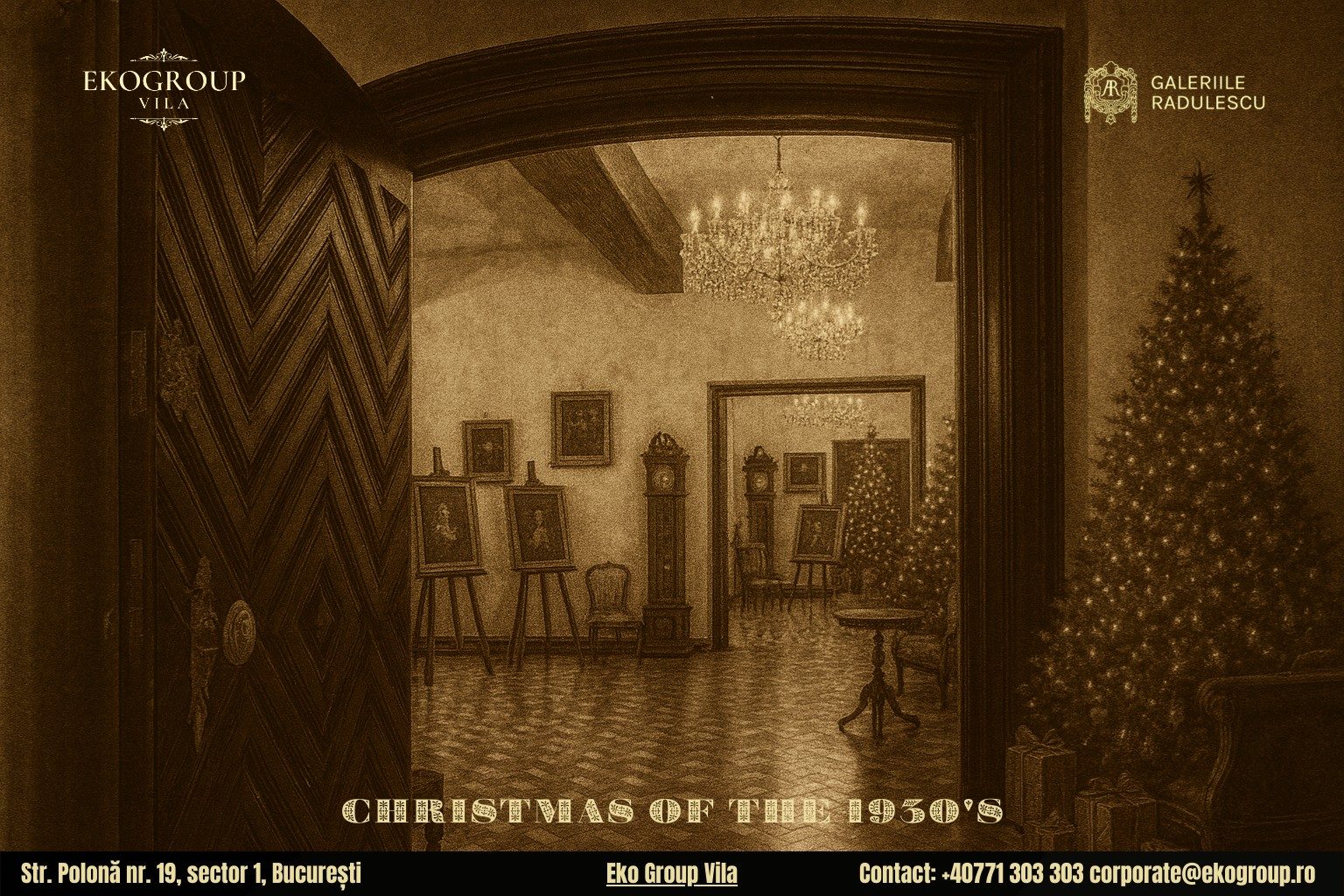 Un cadou de Crăciun autentic și cultural: acces la expoziția „Crăciunul anilor ’30” de la Eko Group Vila